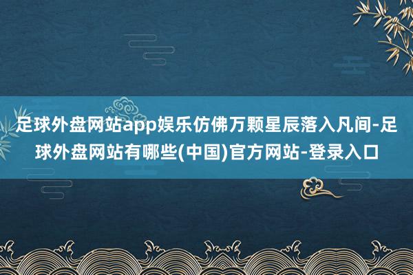 足球外盘网站app娱乐仿佛万颗星辰落入凡间-足球外盘网站有哪些(中国)官方网站-登录入口