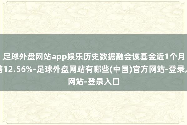 足球外盘网站app娱乐历史数据融会该基金近1个月下落12.56%-足球外盘网站有哪些(中国)官方网站-登录入口