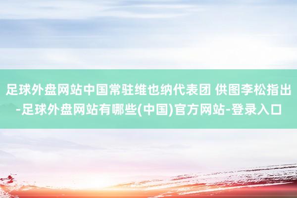 足球外盘网站中国常驻维也纳代表团 供图李松指出-足球外盘网站有哪些(中国)官方网站-登录入口