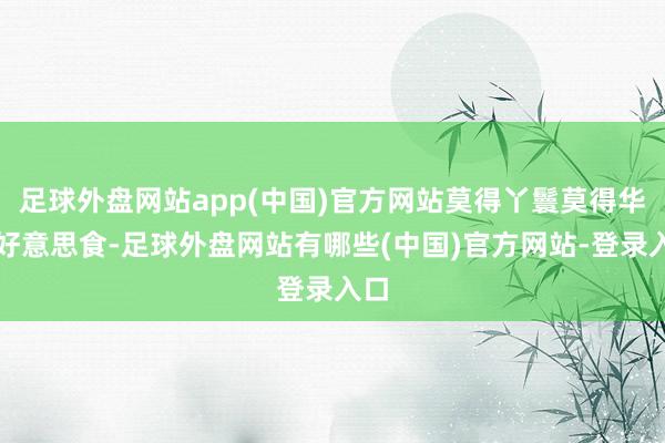 足球外盘网站app(中国)官方网站莫得丫鬟莫得华衣好意思食-足球外盘网站有哪些(中国)官方网站-登录入口