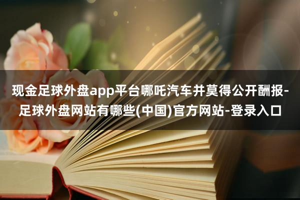 现金足球外盘app平台哪吒汽车并莫得公开酬报-足球外盘网站有哪些(中国)官方网站-登录入口