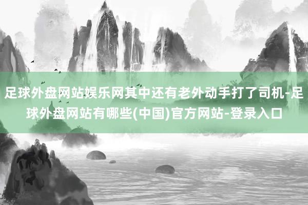 足球外盘网站娱乐网其中还有老外动手打了司机-足球外盘网站有哪些(中国)官方网站-登录入口