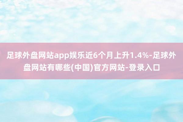 足球外盘网站app娱乐近6个月上升1.4%-足球外盘网站有哪些(中国)官方网站-登录入口