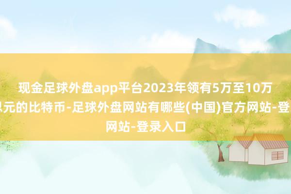 现金足球外盘app平台2023年领有5万至10万好意思元的比特币-足球外盘网站有哪些(中国)官方网站-登录入口