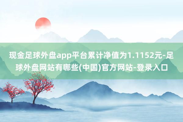 现金足球外盘app平台累计净值为1.1152元-足球外盘网站有哪些(中国)官方网站-登录入口